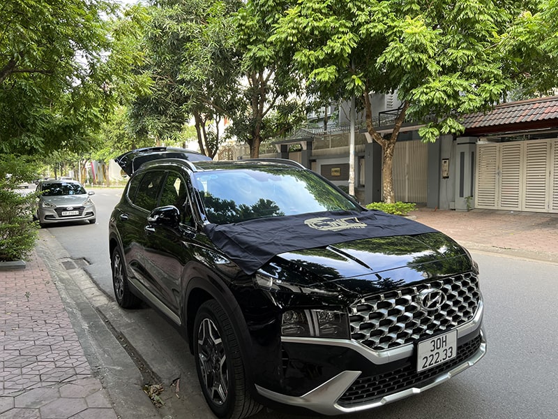 Dán kính xe Santafe