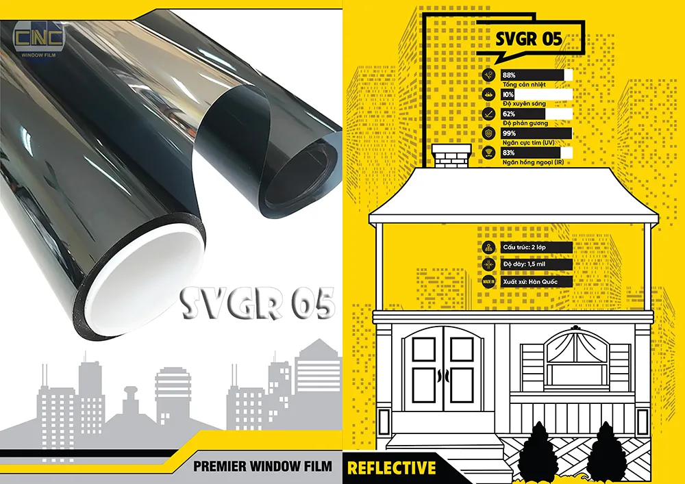 Phim Cách Nhiệt Hàn Quốc Silver Grey