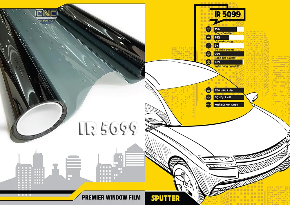Phim cách nhiệt CNC Window Film Sputter IR5099